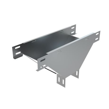 КМ LO11306 Ответвитель-переходник Т-образ вертикал с разворотом трассы на 90град 50х400-100 сталь 1мм (нижняя часть меньше исходной) TDPS90-50-400-100 КМ-Профиль