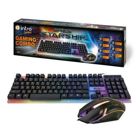 Комплект игровой KG890 (клавиатура и мышь) проводной черн. Intro Б0064976 ЭРА