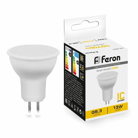 Лампа светодиодная LED 13вт 230в G5.3 теплый - LB-960 FERON 38188