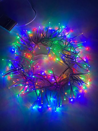 Гирлянда светодиодная Мишура 3.9 м белый провод, мультиколор, ENIN - WM 220V IP20 (24/576) | Б0047972 ЭРА