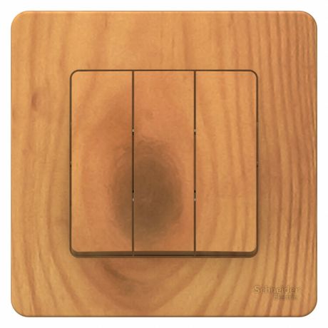 Выключатель 3-кл. СП Blanca 10А IP20 (сх. 1+1+1) 250В ясень SE BLNVS100505 APC