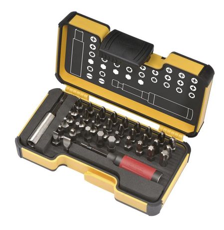 Набор бит SL/PZ/PH/HEX/Tx/SQ с рукояткой ERGONIC и битодержателем STAR в кейсе, 38 шт | 02073806 Felo