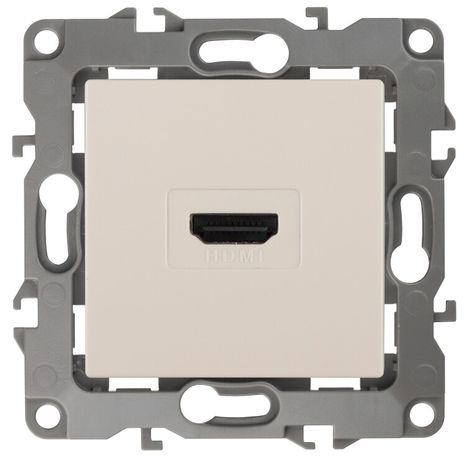 Розетка HDMI 12-3114-02 , слоновая кость (10/100/3200) |Б0027482 | ЭРА