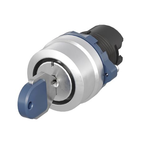 Головка переключателя с ключом на 3 положения возвратом стандартная ручка, черный, алюминий | M22S-KM3A DKC ДКС