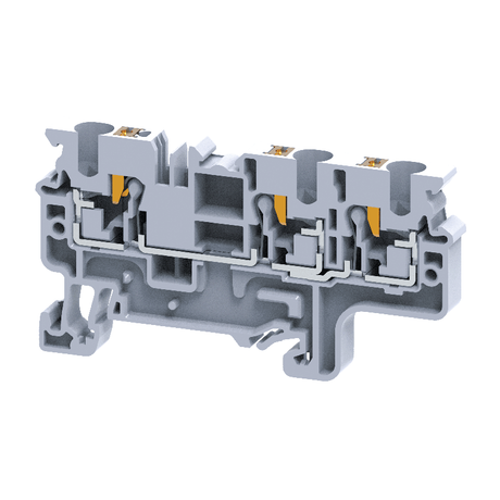 Клемма с 3-мя контактами push-in 4 кв.мм OptiClip СP-4-TRIPLET-I-BU-синий - 331849 КЭАЗ