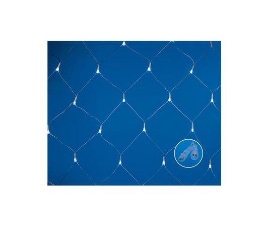 Сетка светодиодная со статическим свечением 15х15м Соединяемая 96 светодиодов Белый свет Провод прозрачный ULD-N1515-96/STK WHITE IP44 - UL-00007220 Uniel