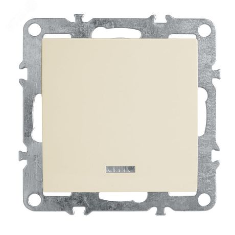 Выключатель 1-клавишный c индикатором (механизм), серия Эрна, , слоновая кость - PSW10-9101-02 FERON 39320