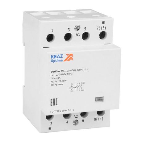 Контактор модульный OptiDin MK-100-4040-230AC (L) | 343733 КЭАЗ