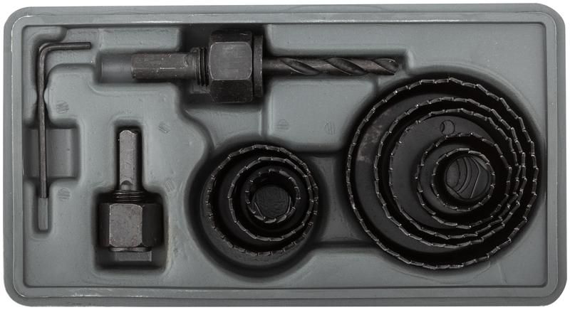 Набор пил круговых 19; 22; 29; 32; 38; 44; 51; 64мм кейс (8 предметов) КУРС 36736