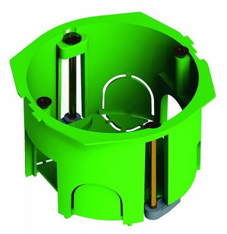 Коробка установочная 68х45 пластиковые лапки, с саморезами (с круглым переходником) | КУ 1201 HEGEL