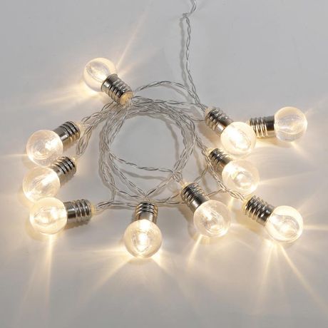 Гирлянда светодиодная Лампочки 10 LED, 1.5 м, прозрачный ПВХ, теплый белый цвет свечения, 2 х АА (батарейки не в комплекте) | 304-015 NEON-NIGHT