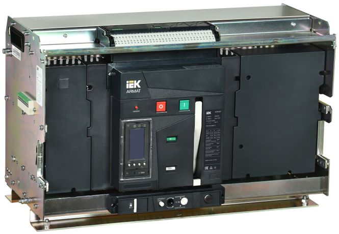 Выключатель автоматический воздушный ARMAT выдвижного исполнения 3P типоразмер H 125кА 5000А расцепитель TY с комплектом аксессуаров 220В: мотор привод катушка включения отключения - AR-ACB-3VH-125-5000A-TYCF IEK