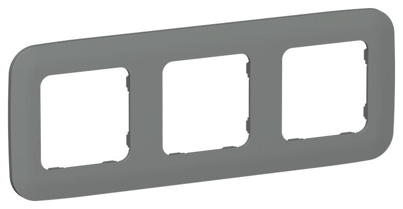 Рамка 3-м СП FLITE РУ-3-А-ФлМА мокрый асфальт IEK FI-M32-31-20-K80 IEK (ИЭК) арт. FI-M32-31-20-K80