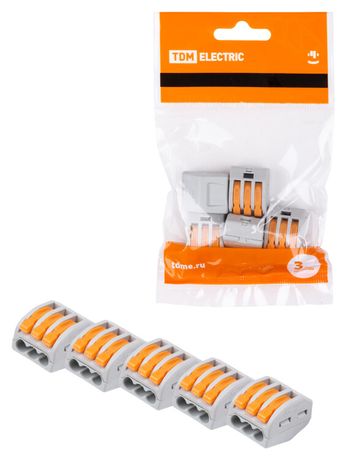 Соединительная клемма СК-413 (2,5мм2) (5 шт/упак) | SQ0527-0012 TDM