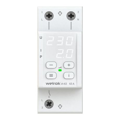 Реле напряжения c контролем тока Welrok VI-63 - 4660251140274