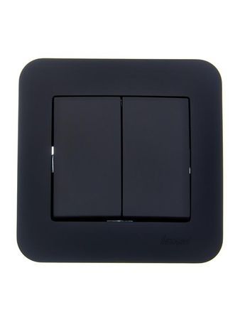 Выключатель 2-кл. 1п СП ASTI 10А IP20 в сборе черн. бархат LEZARD 7081-4242-101