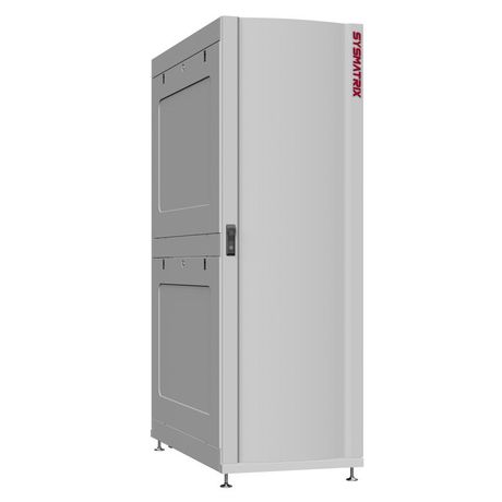 Шкаф серверный 42U 800х1070 передняя дверь: одностворчатая глухой металл IP51. задняя перфорированная IP20. боковые панели: металл. цвет: серый RAL7035 - NS 8142.7231 SYSMATRIX
