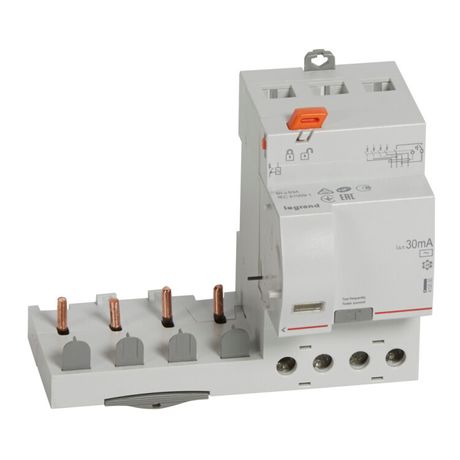 Дифференциальный блок DX3 - тип AC 30 мА 4П 400 В~ 63 А 3 модуля | 410500 Legrand