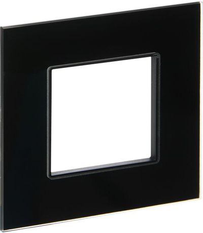 Рамка 1-м SKANDY SK-F21Bl стекло черн. IEK SK-M12-G-K02