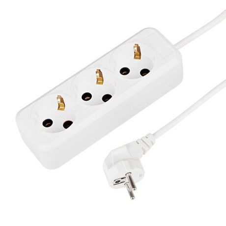 Удлинитель 3 гнезда, 5 м, 3х1.0 кв.мм, с/з, белый (Сделано в России) | 11-8735 REXANT MEET