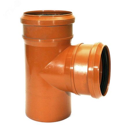 Тройник 87 градусов 110 мм для наружной канализации - 00000019721 VALFEX 34110110