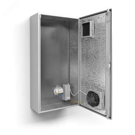 Термошкаф всепогодный (климатический) с обогревом и вентиляцией, металлический, IP55, -50° - +50°С, 342Вт, 230В, 600x1200x300мм. 52004 Тахион ТШ-5-В2 дуб52004