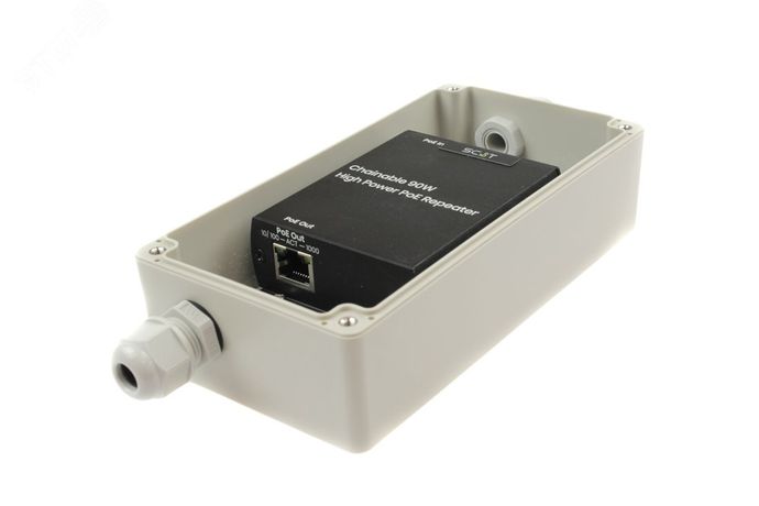 Удлинитель уличный PoE 2хRJ45, 10/100/1000 Мб/с, до 280 м - 00-00014317 SC&T IP04R-SO SC&T арт. 14317