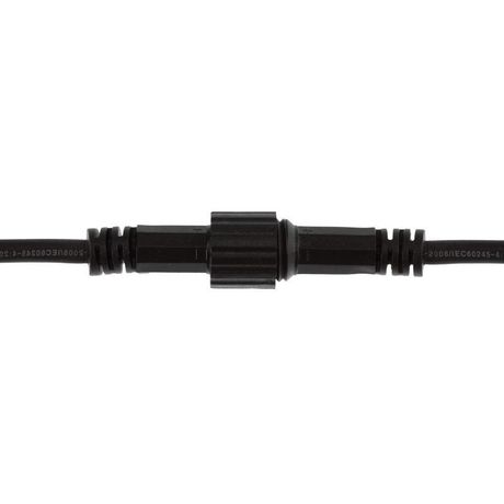 Коннектор с проводами папа-мама 2 pin черн. каучук Neon-Night 315-436