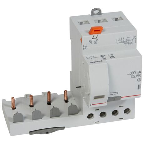 Дифференциальный блок DX3 - тип Hpi 300 мА 4П 400 В~ 63 А 3 модуля | 410546 Legrand