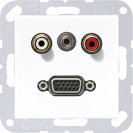 2x Cinch Audio (RCA) / Stereo Jack (TRS 3.5 mm) VGA| MAA1072WW |Jung