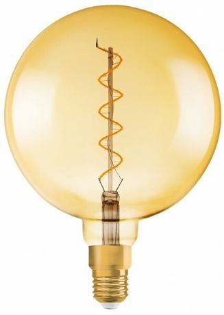Лампа светодиодная филаментная Vintage 1906 LED CL GLOBE200 FIL GOLD 28 non-dim 5W/820 E27 | 4058075092013 Osram