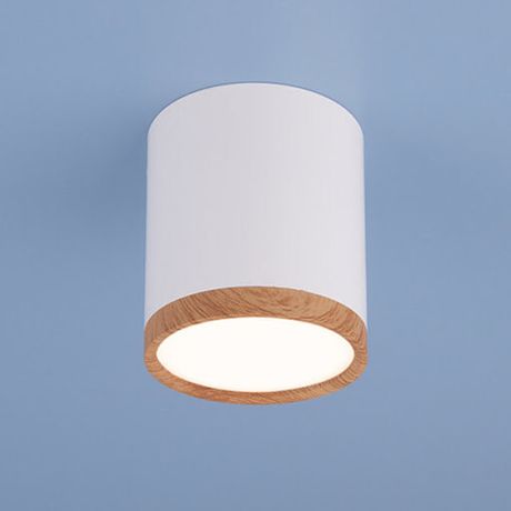 Светильник встраиваемый DLR024 6W 4200K белый матовый/светлый дуб | a040548 Elektrostandard