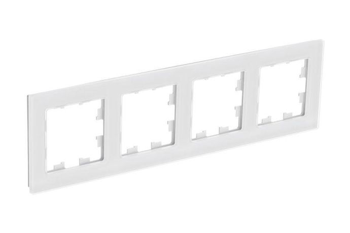 Рамка 4-м AtlasDesign Nature натур. стекло бел. SE ATN360104 APC