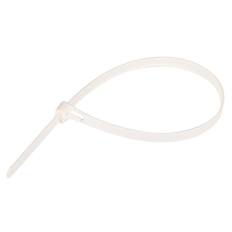 Стяжка многоразовая нейлоновая PRM 7,5х300мм белая (12 шт) - S19 0035 9 Европартнер