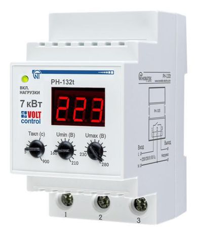Реле напряжения РН-132Т 32А с термозащитой DIN - 3425600132т НовАтек-Электро