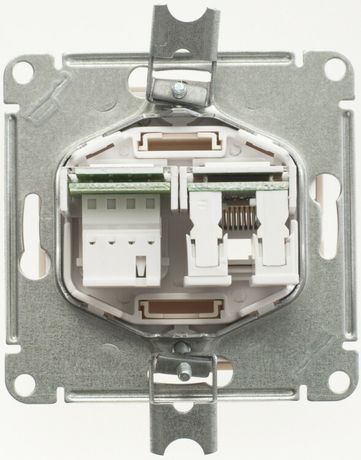 Розетка компьютерная + телефонная 2-м СП W59 RJ45 RJ11 кат.5E 1А механизм сл. кость SE RSI-251TK5E-2-86 APC