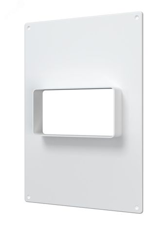 Площадка торцевая горизонтальная пластиковая 180х250 фланец 60х120 - 612ПТГ ЭРА 11111