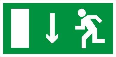 Пиктограмма (Пластина) Выход прямо вниз (242х50) в комплекте 2 штуки для MIZAR SP | 2502000780 Световые Технологии