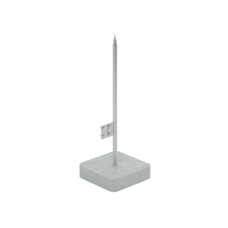 Горячее цинкование - VMC-H4 HD Вольностоящая мачта цельная H4000мм с утяжелителем 26кг (1шт) КМ-Профиль MA0384