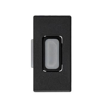 Розетка аудио/видео проходная HDMI Simon 27 узкий модуль (мама-мама) механизм графит 2701094-038