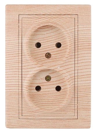 Розетка однофазная скрытого монтажа, в рамку без шторок сосна 16А 250В IP20 1-204-11 Intro Plano - Б0053914 ЭРА