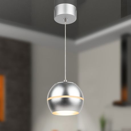 Светильник подвесной (подвес) PL21 SL GX53 потолочный цилиндр серебро | Б0058505 ЭРА