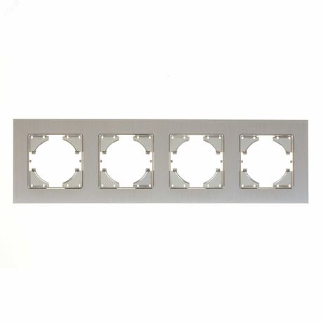 Рамка 4-местная Ugra алюминий, серебро - С1140-034 GUSI