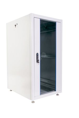 Шкаф телеком напольный ЭКОНОМ 24U (600 600) дверь стекло металл - ШТК-Э-24.6.6-13АА ЦМО