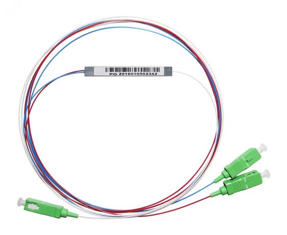 Сплиттер оптический PLС 1х2. 0.9 мм гильза. SC/APC (1 уп. - 2шт.) 09-0414-2 Net.on
