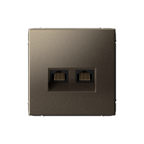 Розетка компьютерная 2-м ArtGallery RJ45 + кат.5E механизм мокко SE GAL000685 APC