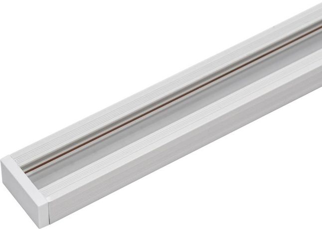 Шинопровод белый (пластик) 2м PTR P 2M-WH с токоподводом и заглушкой - 5052017 Jazzway