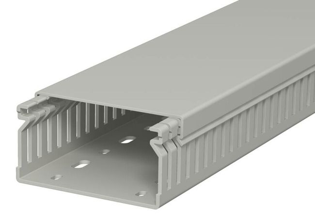 Распределительный кабельный канал LK4 40x80x2000 мм (ПВХ,серый) (LK4 40080) | 6178016 OBO Bettermann