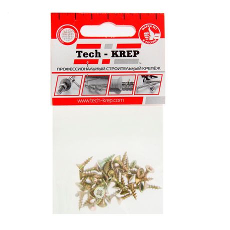 Саморез ШУж 3,5х12 пот. гол. (35 шт) - пакет ( 0,023 кг) | 102478 Tech-KREP