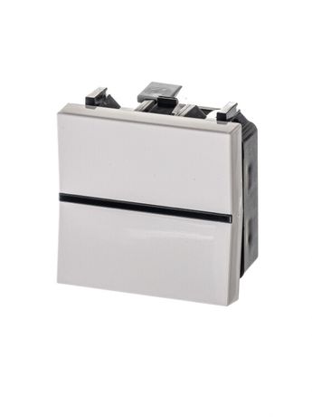 Выключатель 1-кл. 1п 2мод. СП Zenit 16А IP20 с клавишей механизм альп. бел. ABB 2CLA220100N1101 N2201 BL